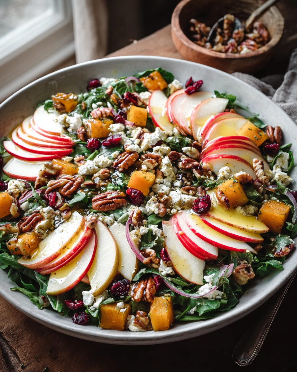 Herbstlicher Honeycrisp Apfel-Feta Salat: Frisch & Süß-Herzhaft!