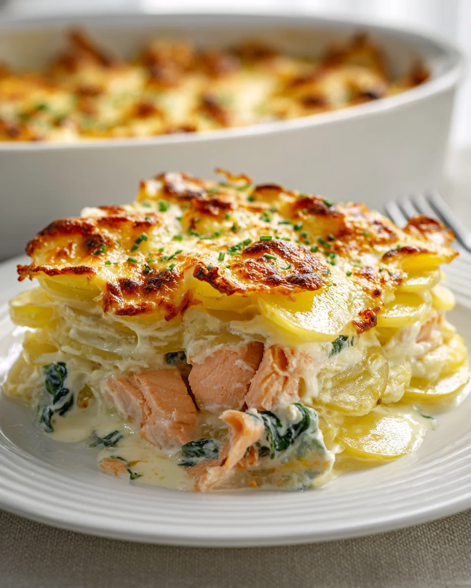 Rezept: Zarter Lachs Auflauf mit Kartoffeln – Schnell & köstlich