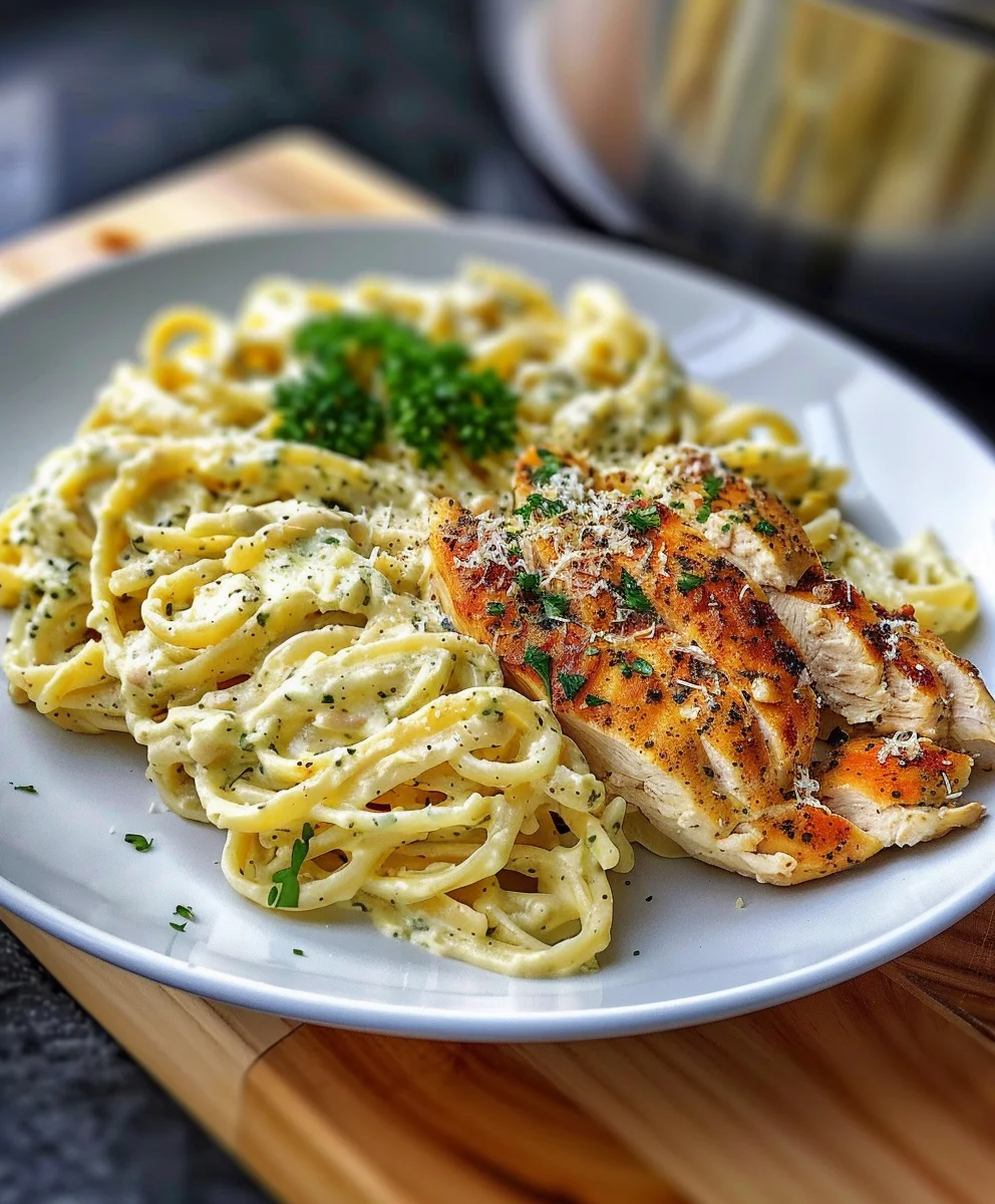 Cremige Knoblauch-Parmesan Hähnchen Pasta zum Verlieben!