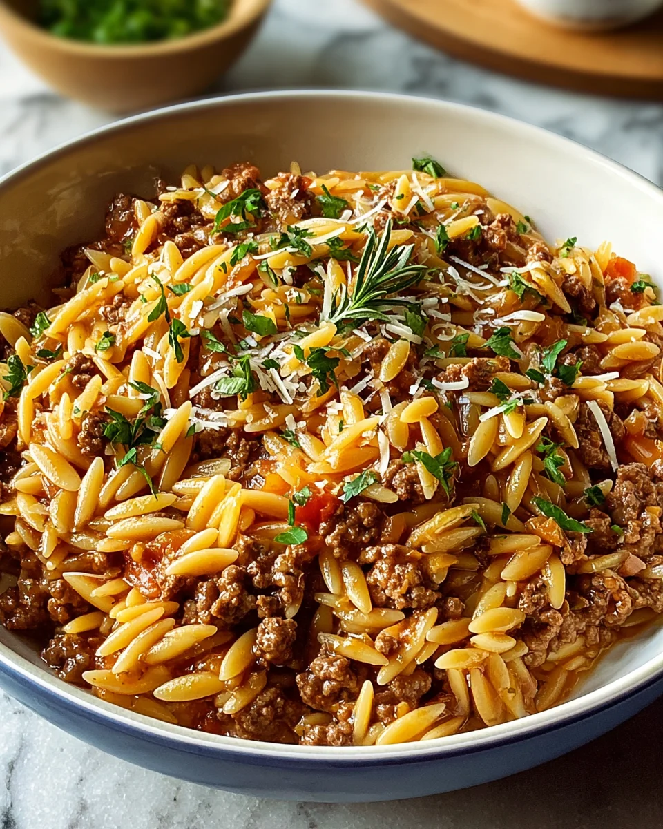 Irresistible Ground Beef Orzo Recipe For Cozy Nights