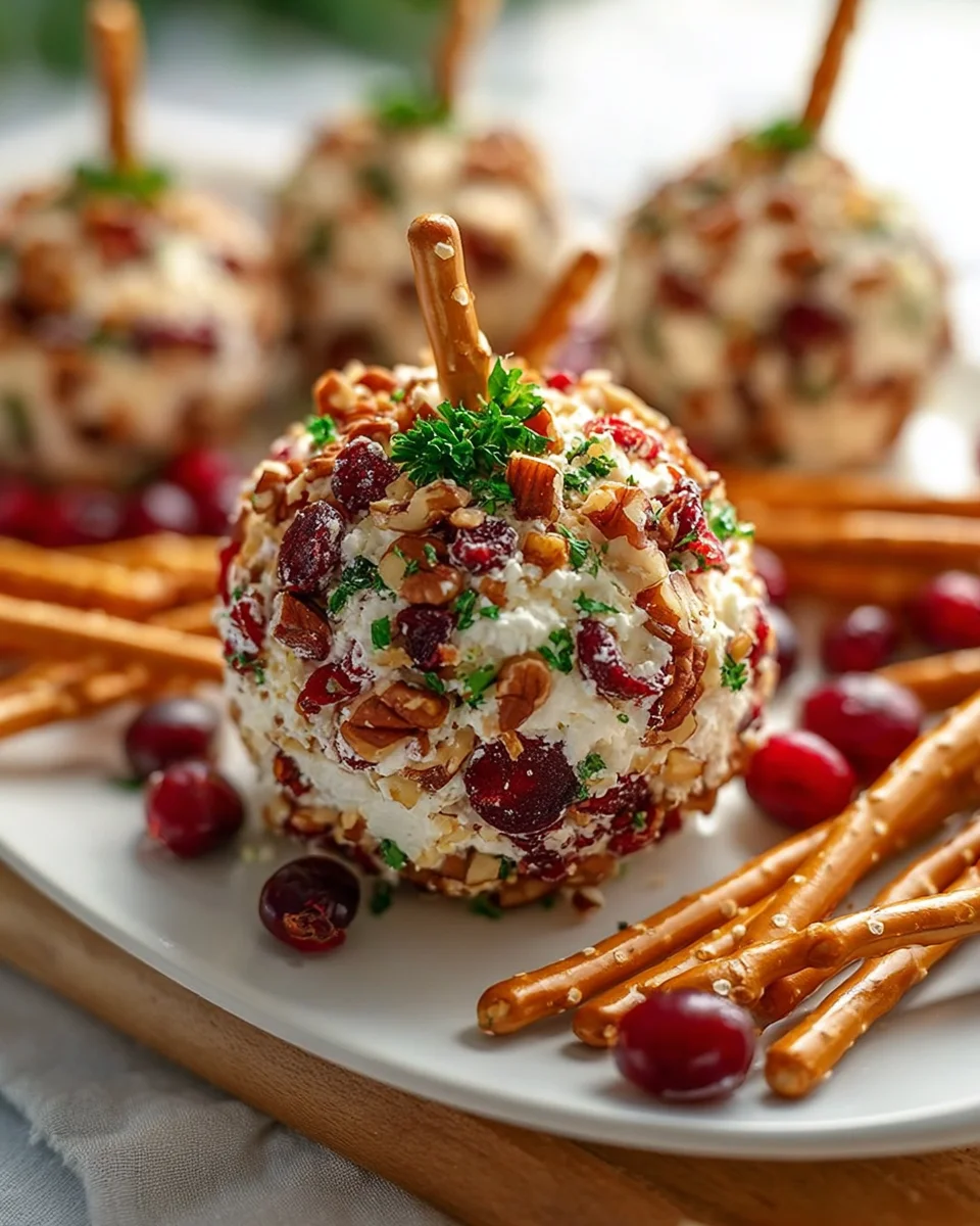 Festive Cranberry Pecan Cheese Ball