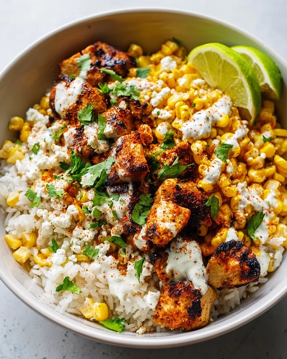 Street Corn Chicken And Rice Bowls