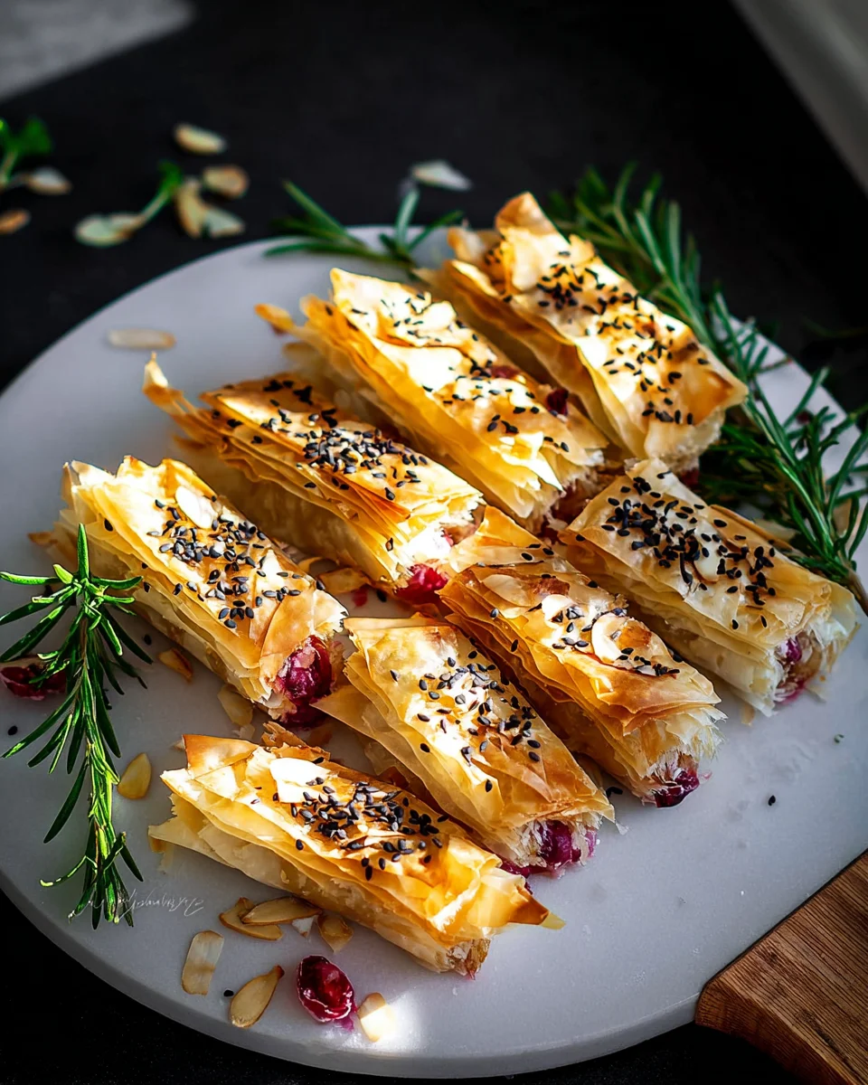 Cranberry und Brie Filo Crackers: Einfaches Rezept Video