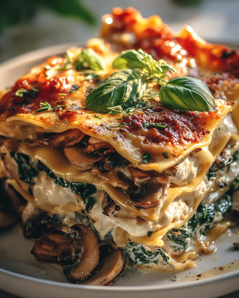 Mushroom and Spinach Lasagna