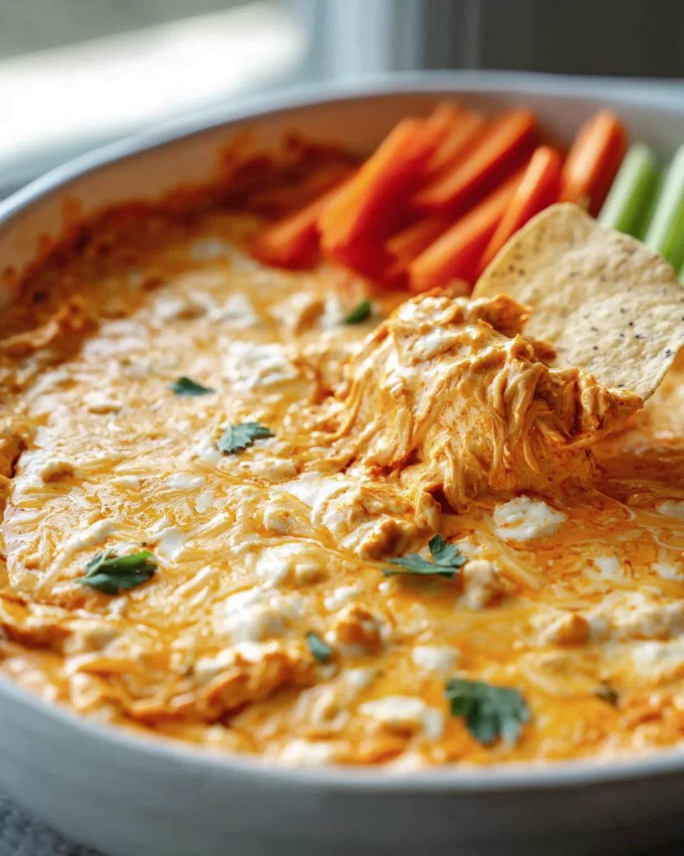 Gesunder Crock Pot Buffalo Chicken Dip – Einfach und Lecker!