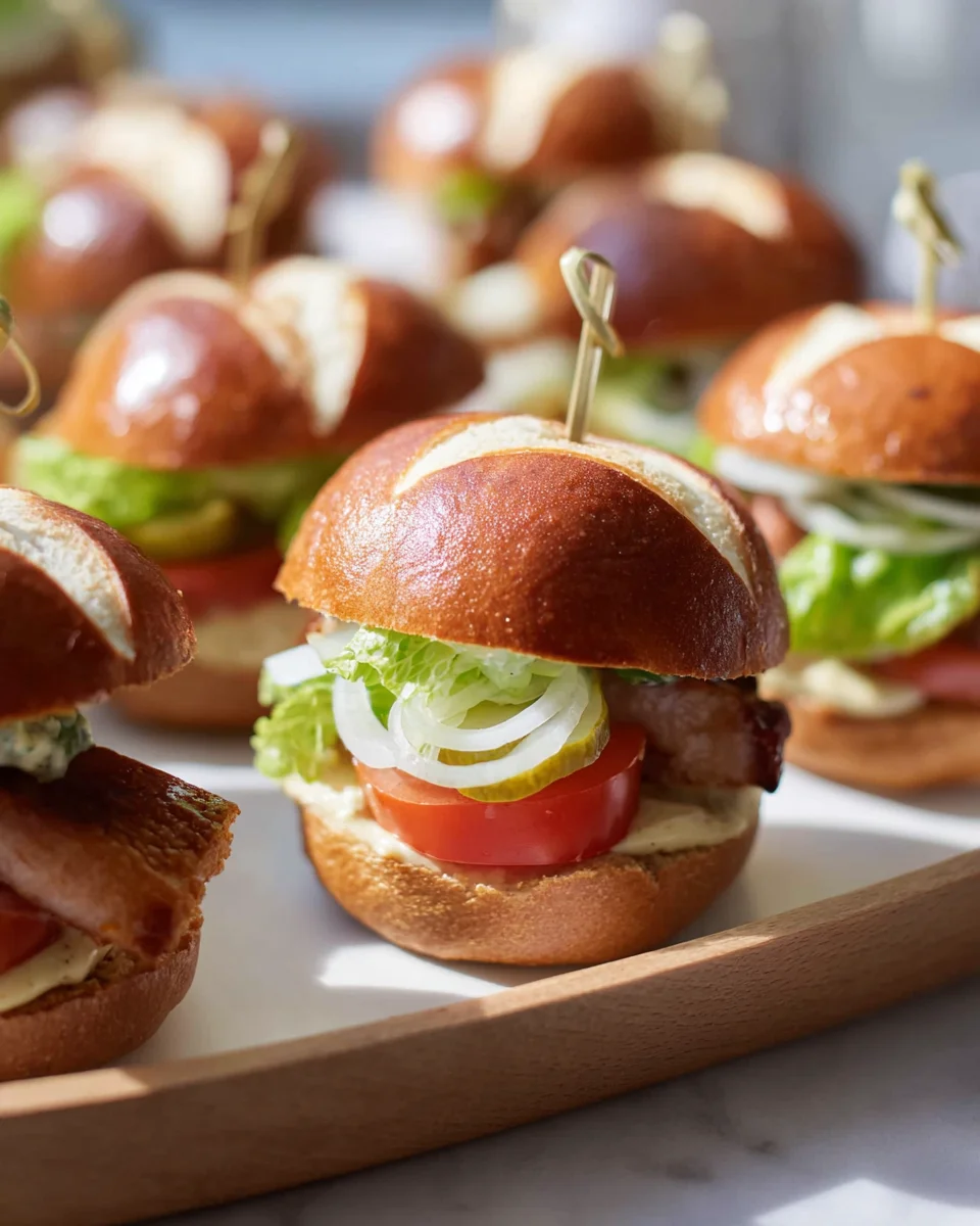 Blitzschnelle Mini Laugen Burger mit Rinder-Leberkäse-Genuss