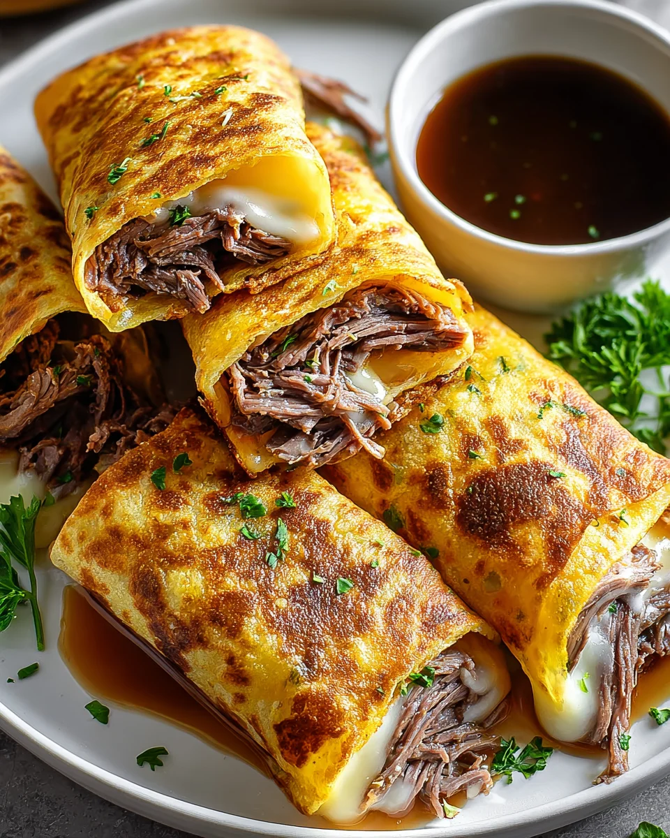 French Dip Rindfleisch Tortilla Rollups – Einfach & lecker!