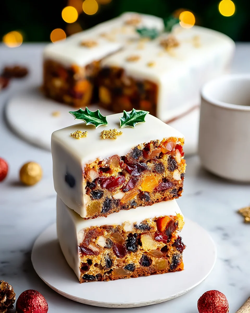 Festlicher Weihnachts-Früchtekuchen Traybake für die Feiertage