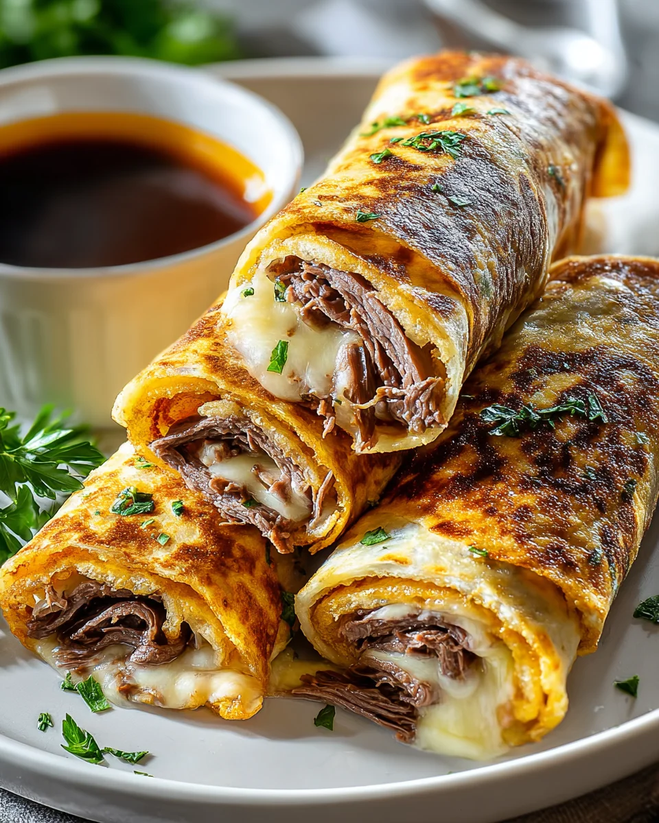 French Dip Rindfleisch Tortilla Rollups – Einfach & lecker!