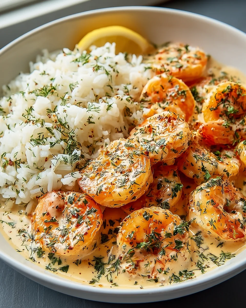 Cremige Knoblauch-Butter Garnelen-Reis-Bowl – Saftig!