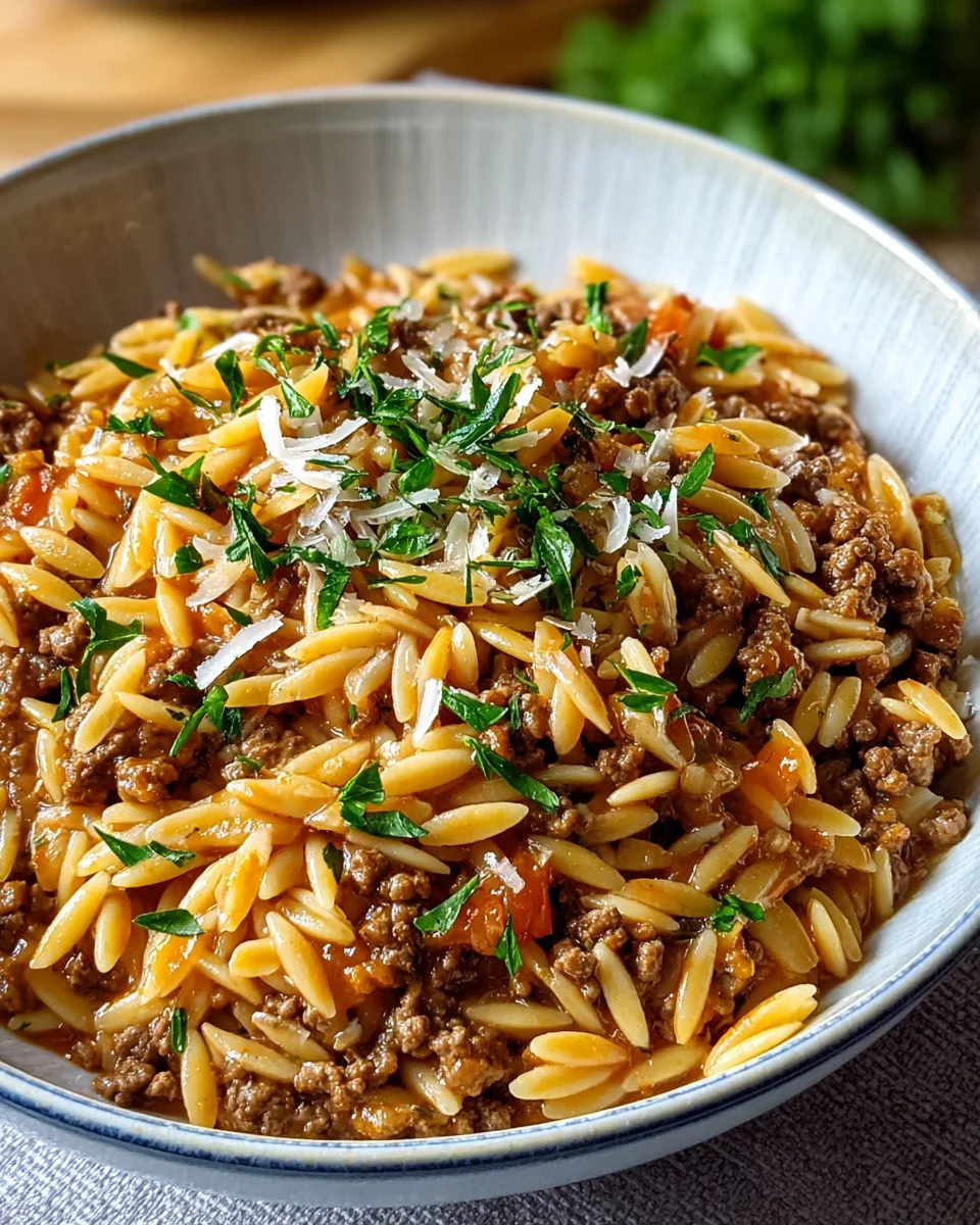 Unwiderstehliches Rinderhack-Orzo-Rezept für Gemütliche Nächte