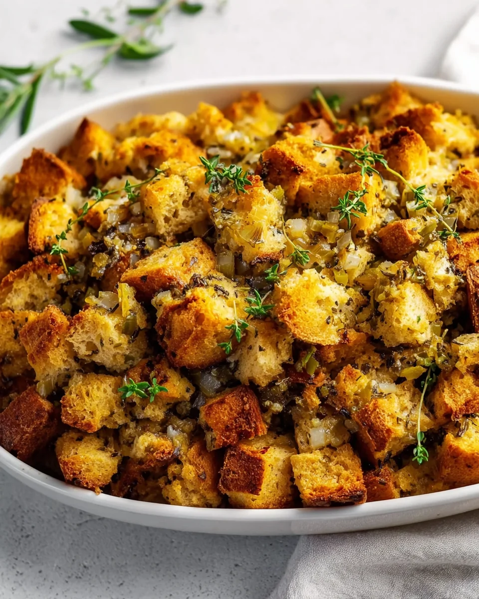 Klassische Brotfüllung mit frischen Kräutern für Festtage