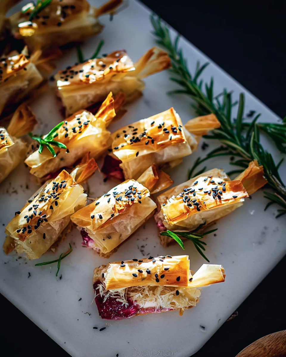 Cranberry und Brie Filo Crackers: Einfaches Rezept Video