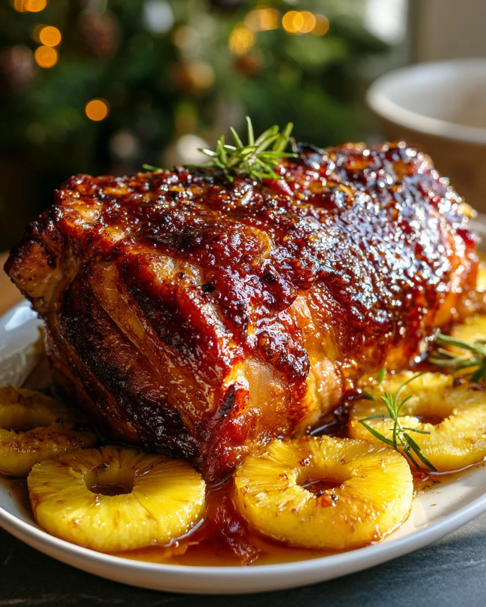 Glasiertes Rindfleisch mit Ananas und Honig