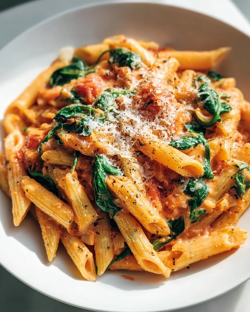 Tomatensauce Spinat Pasta