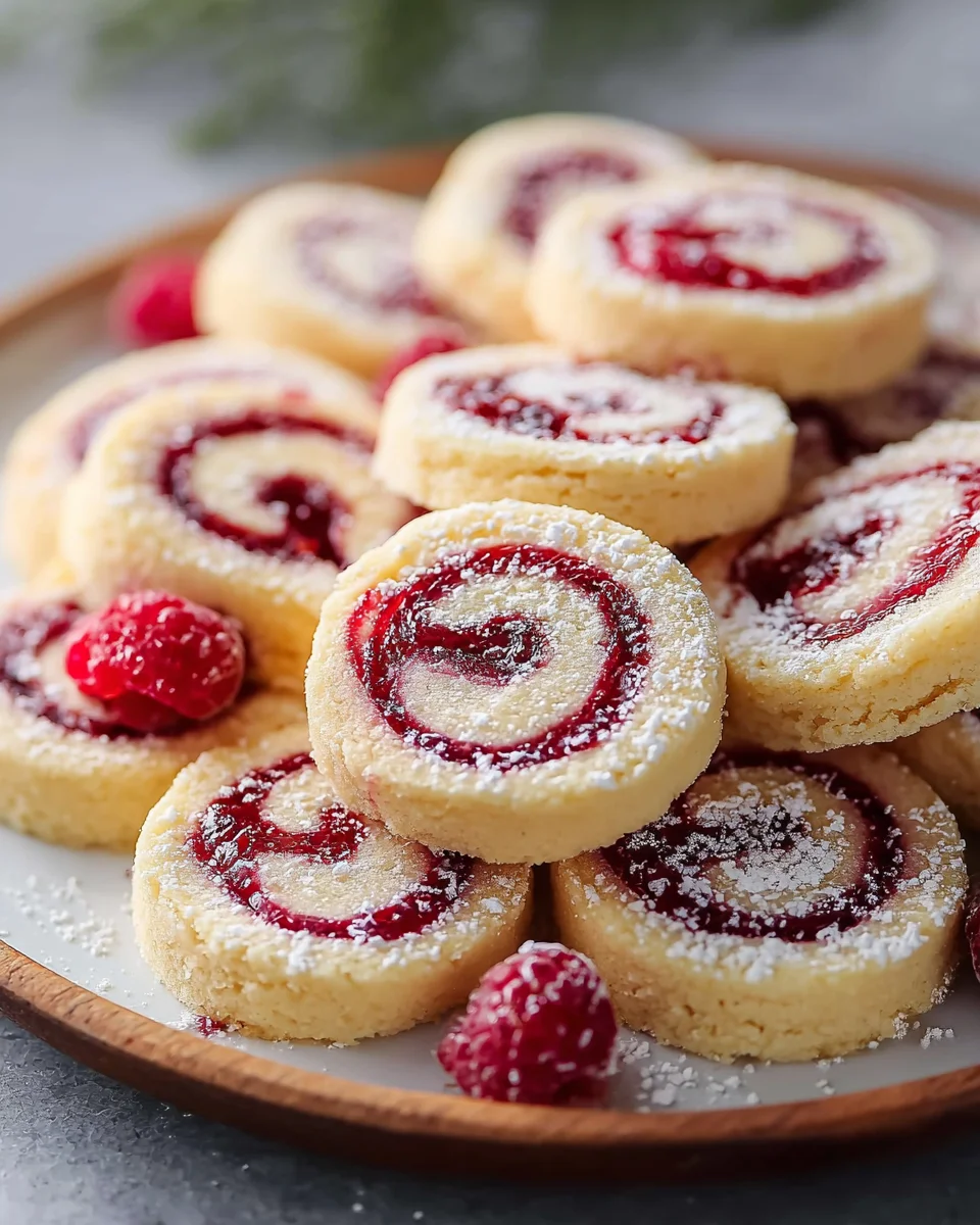 Himbeer Wirbel Shortbread Kekse