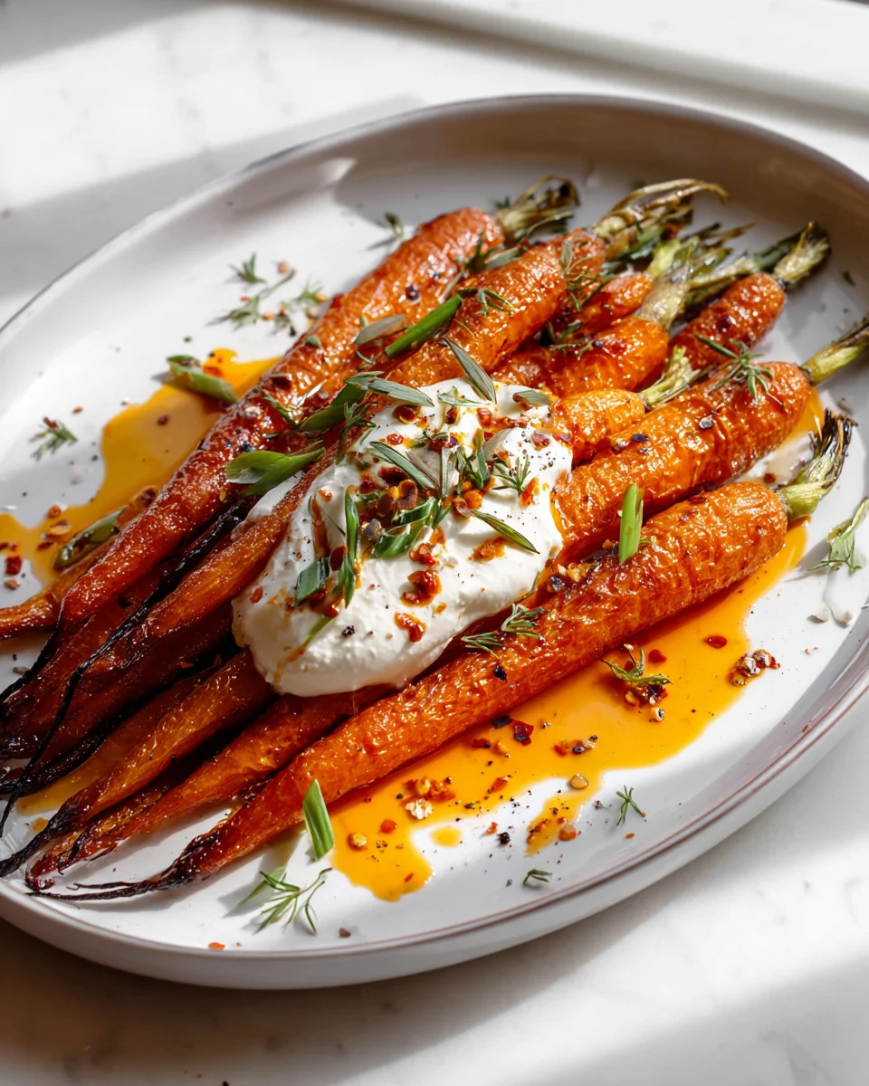 Geröstete Karotten mit Ricotta und Chili-Butter