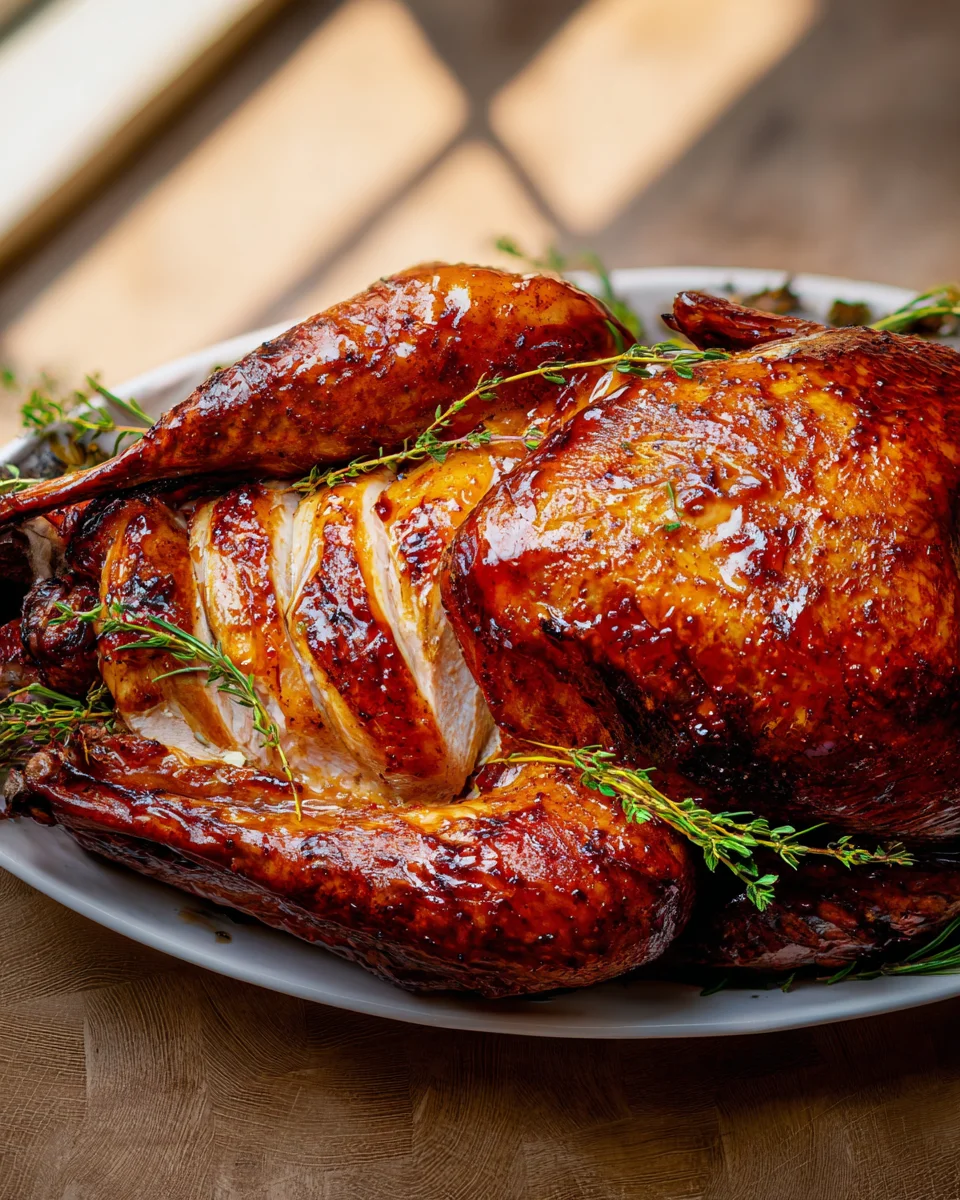Ahornbutter-glasiertes Truthahn-Rezept für festliche Anlässe