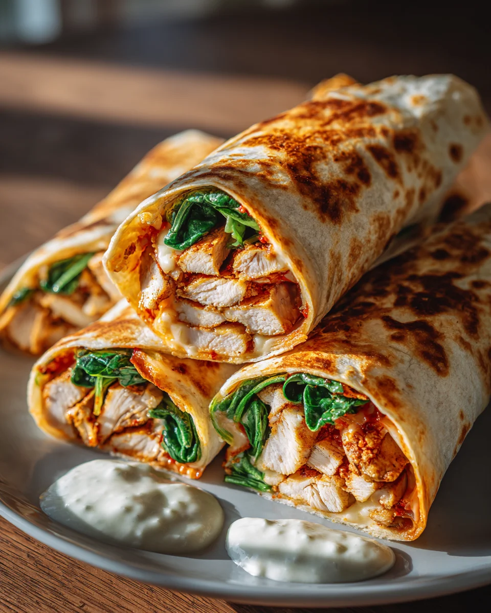 Crispy Air Fryer Chicken Mozzarella Wraps