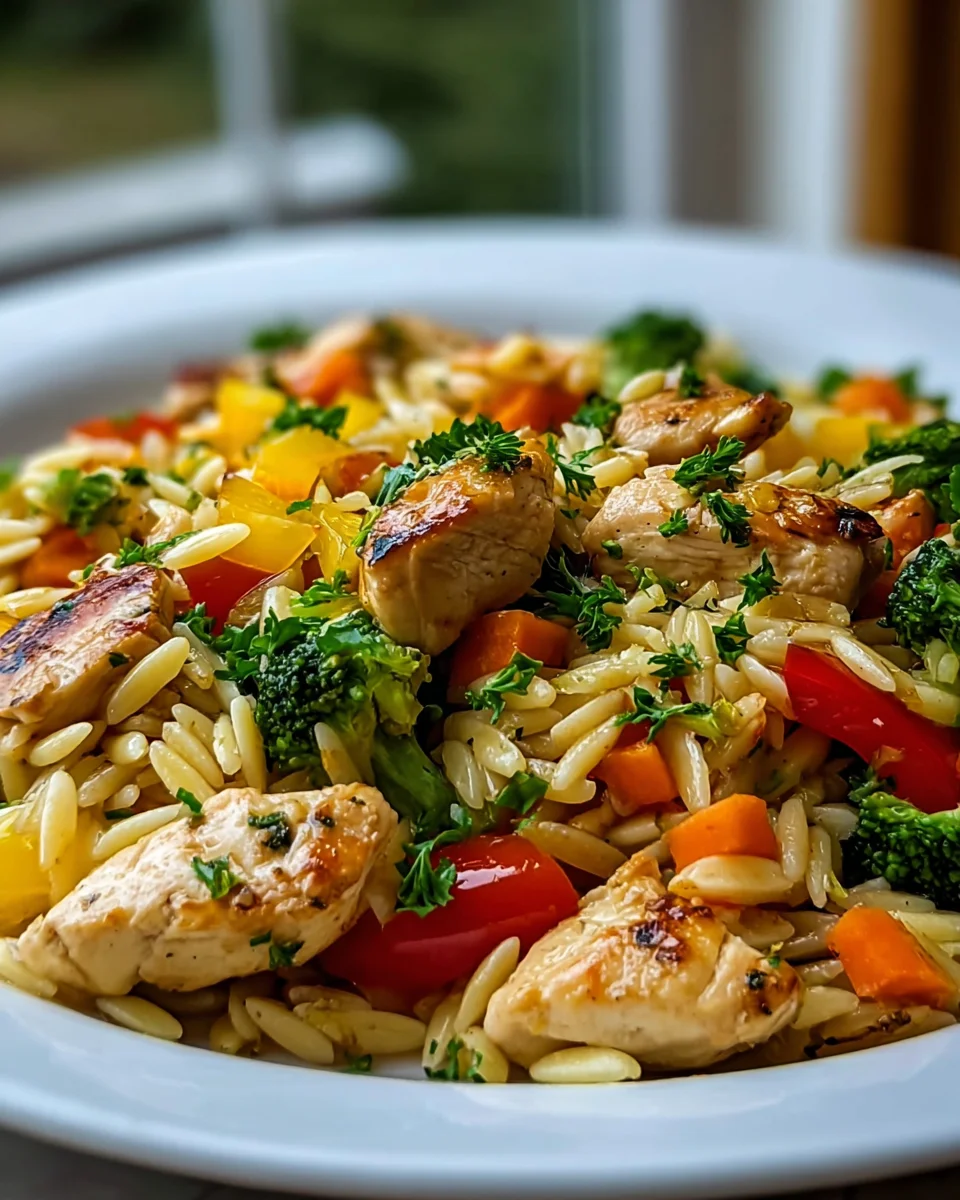 Lemon Chicken Gemüse Orzo Pfanne – Ein unwiderstehliches Rezept!