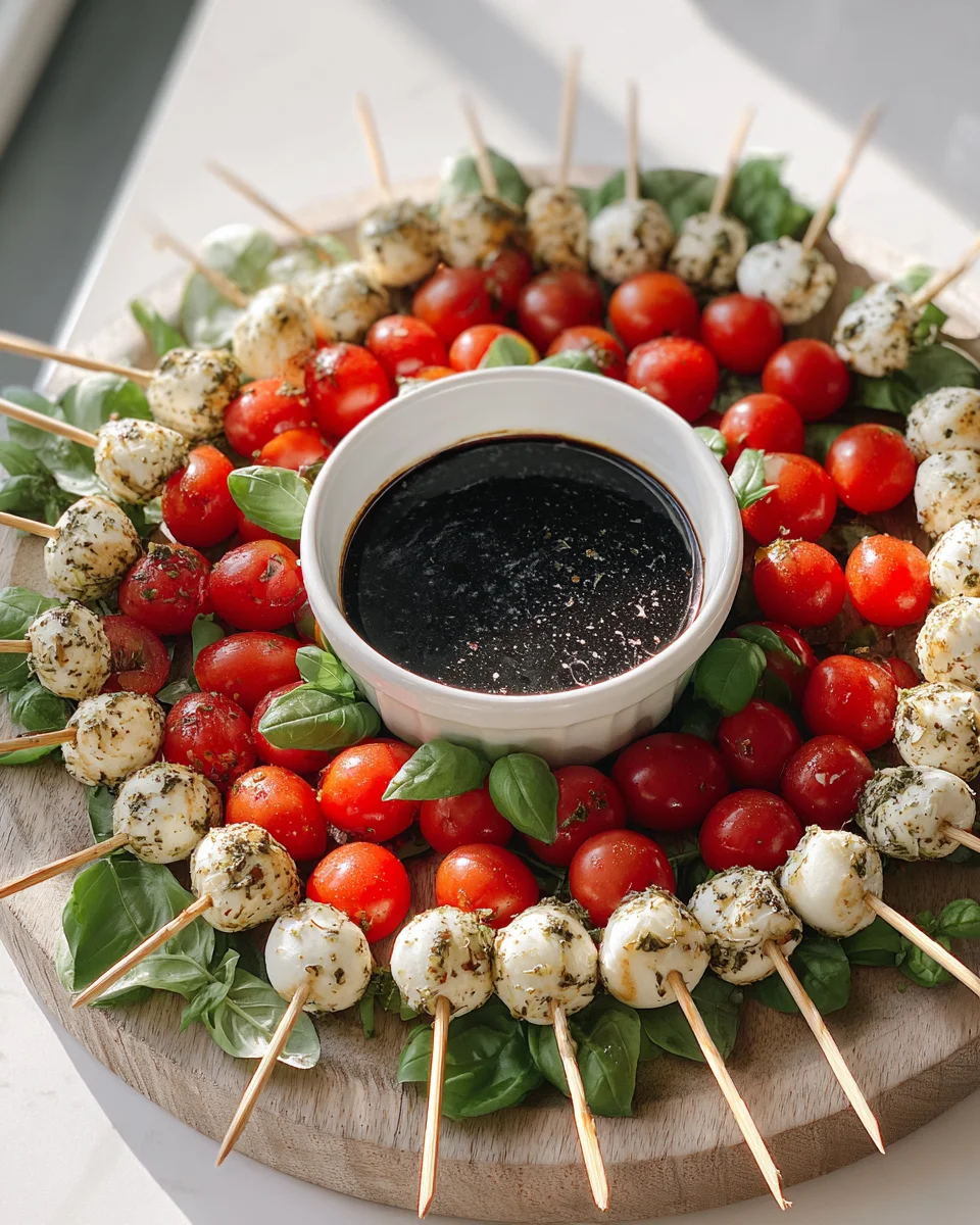 Festliche Caprese Kranz: Ein Weihnachtsgenuss ohne Alkohol!
