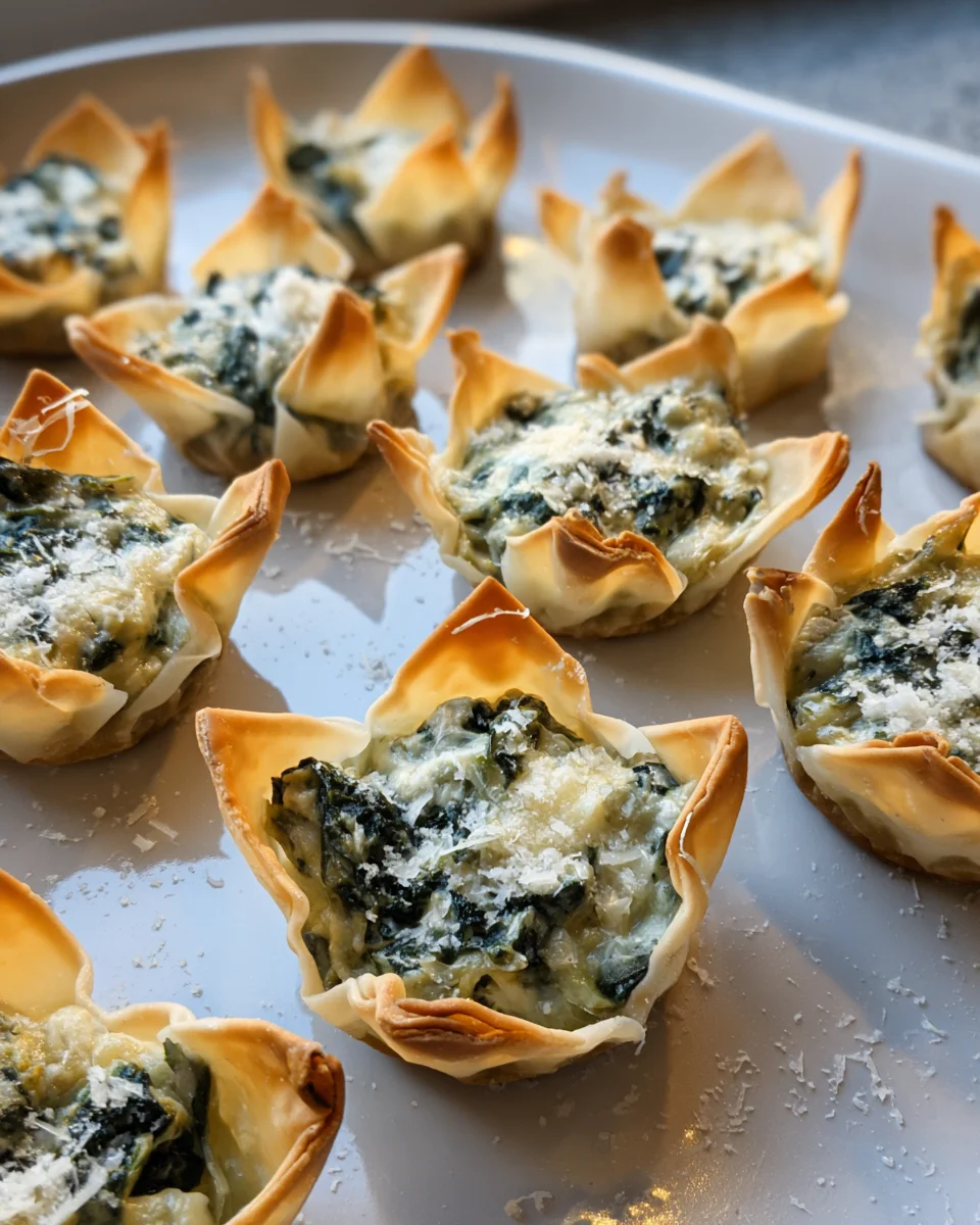 Leckere Spinat-Artischocken-Wonton-Cups für jeden Anlass!