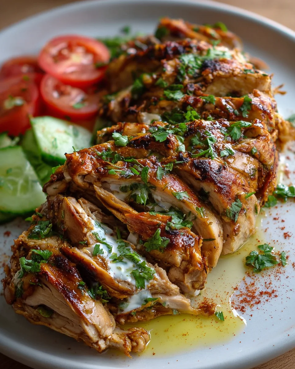 Bestes saftiges Shawarma Hähnchen für Ofen & Grill