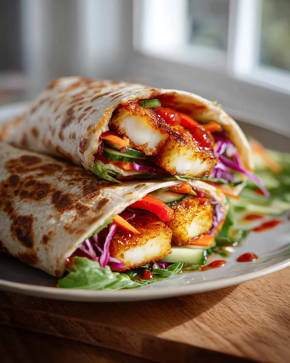 Einfache Sweet Chili Halloumi Wraps – Vegetarisches Lunch Rezept