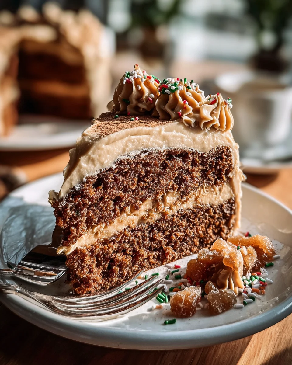 Himmlischer Wacholder-Lebkuchenkuchen mit Zimt-Melasse-Frosting