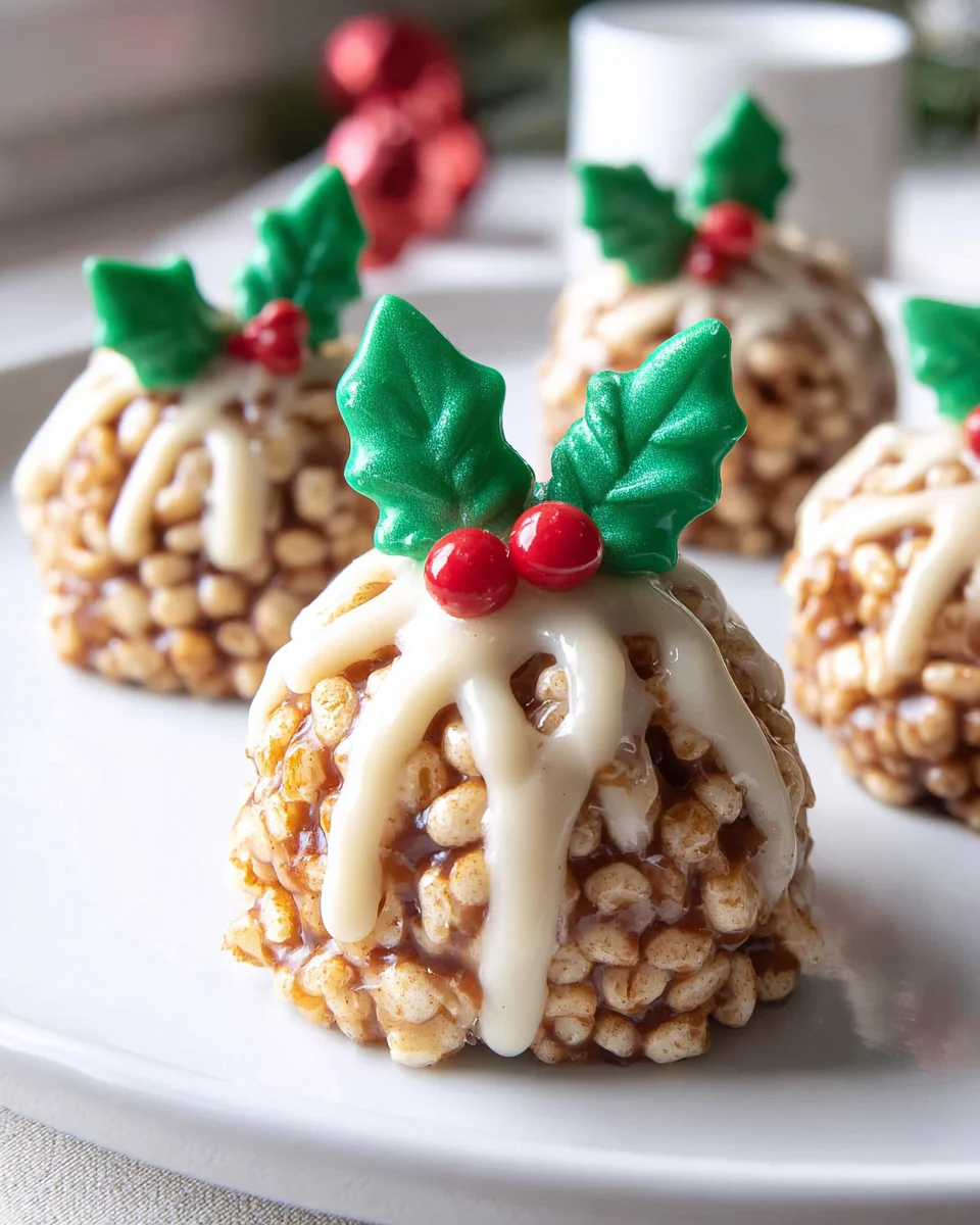 Rice Krispie Christmas Puddings