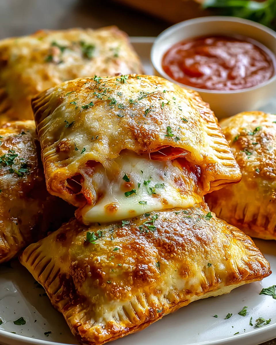 Hausgemachte einfache Käse Pizzataschen – Schnell und lecker!