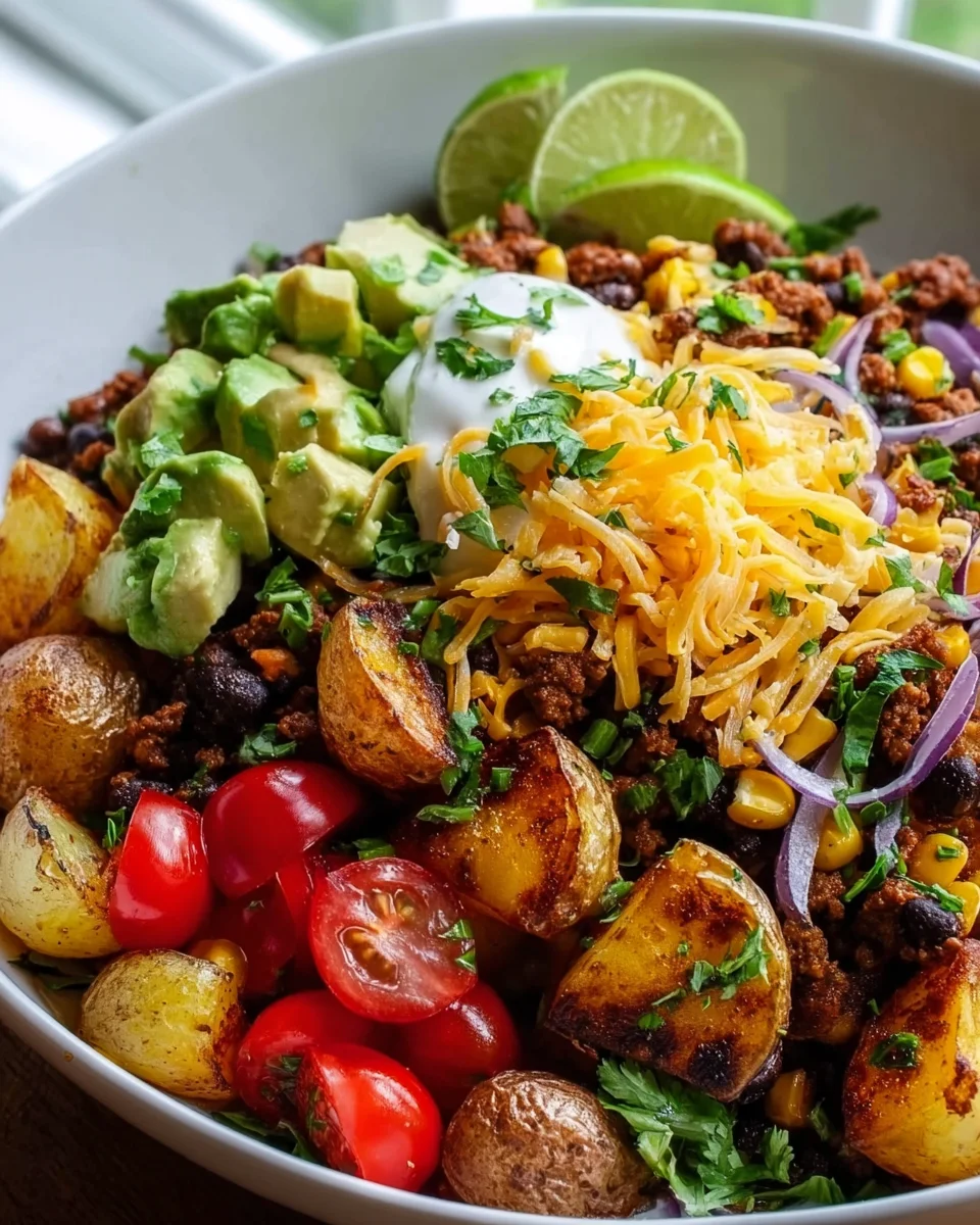 Leckere Loaded Potato Taco Bowl – Einfach und köstlich!