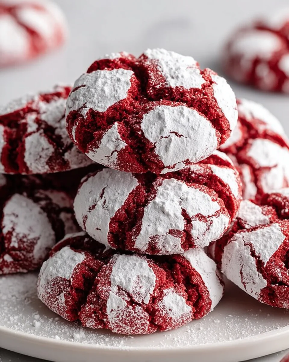 Leckere Red Velvet Crinkle Cookies – Einfaches Rezept!