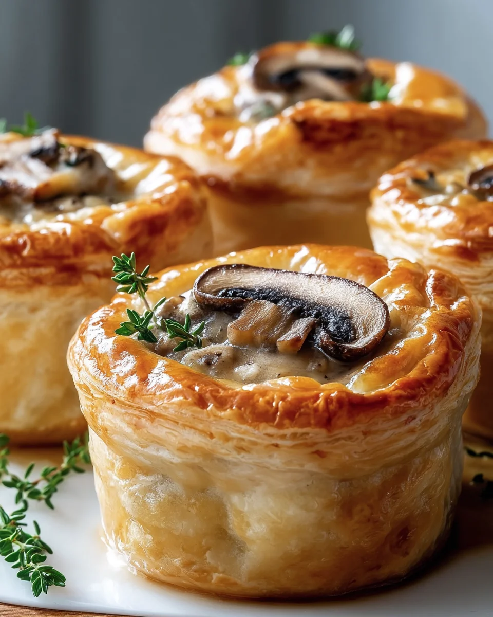 Mini Pilz-Gruyère-Pot-Pies mit Thymian – Köstliches Rezept