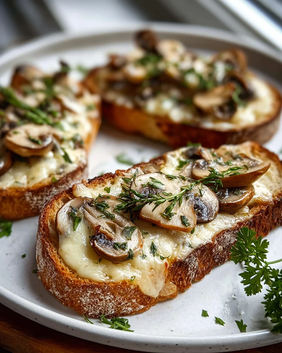 Knusprige Käse Beef Champignon Knoblauch Toasts Genuss!