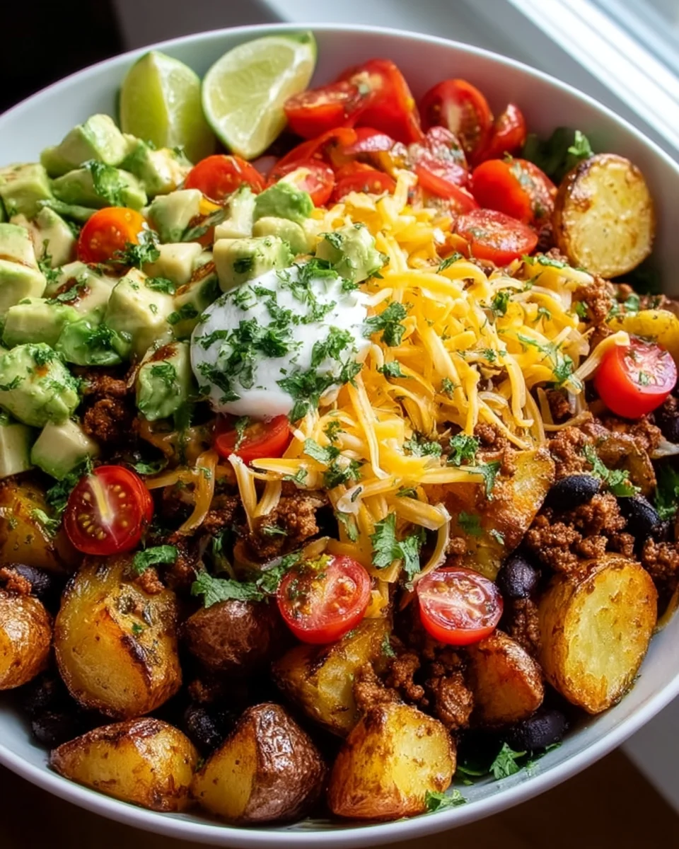 Leckere Loaded Potato Taco Bowl – Einfach und köstlich!