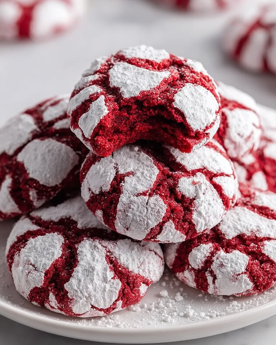 Leckere Red Velvet Crinkle Cookies – Einfaches Rezept!