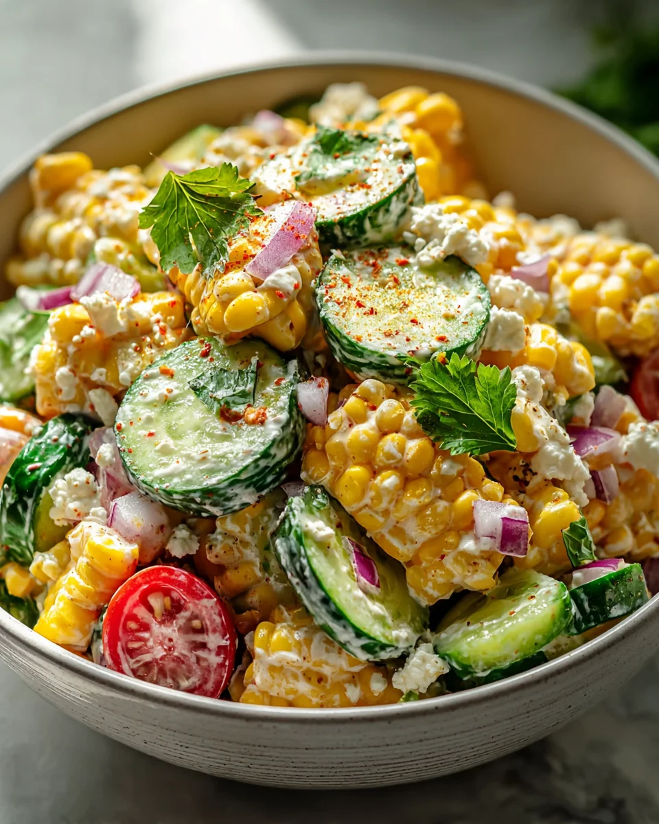 Rezept: Street Corn Cremiger Gurkensalat – Einfach köstlich!