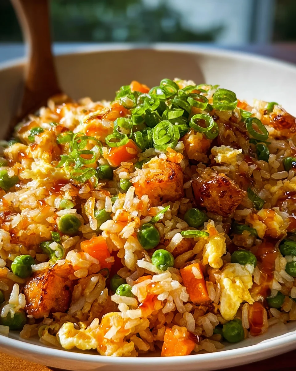 Leckeres Bang Bang Fried Rice mit Rindfleisch und Gemüse