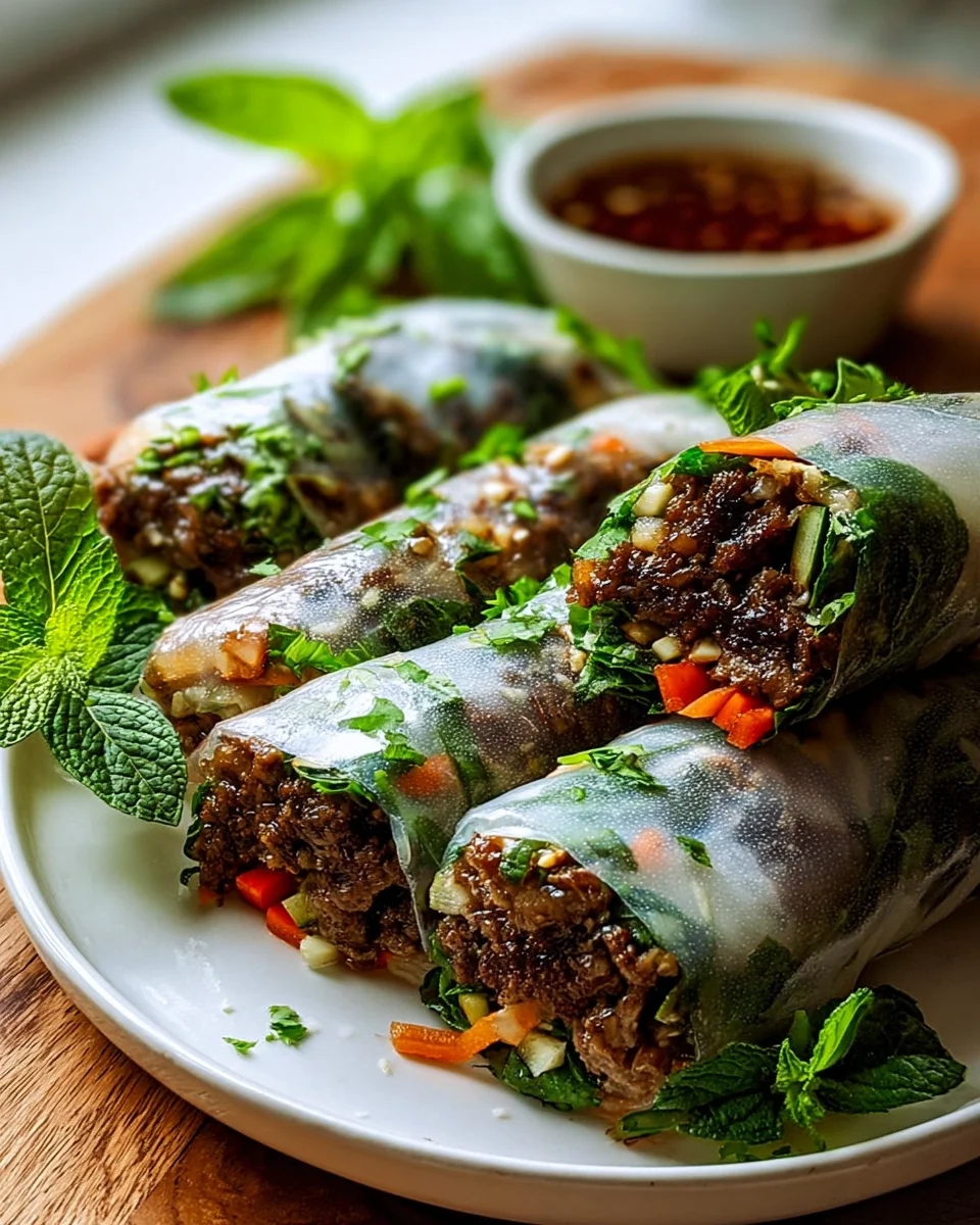 Authentische Thai Basil Beef Rolls – Dein schnelles Rezept