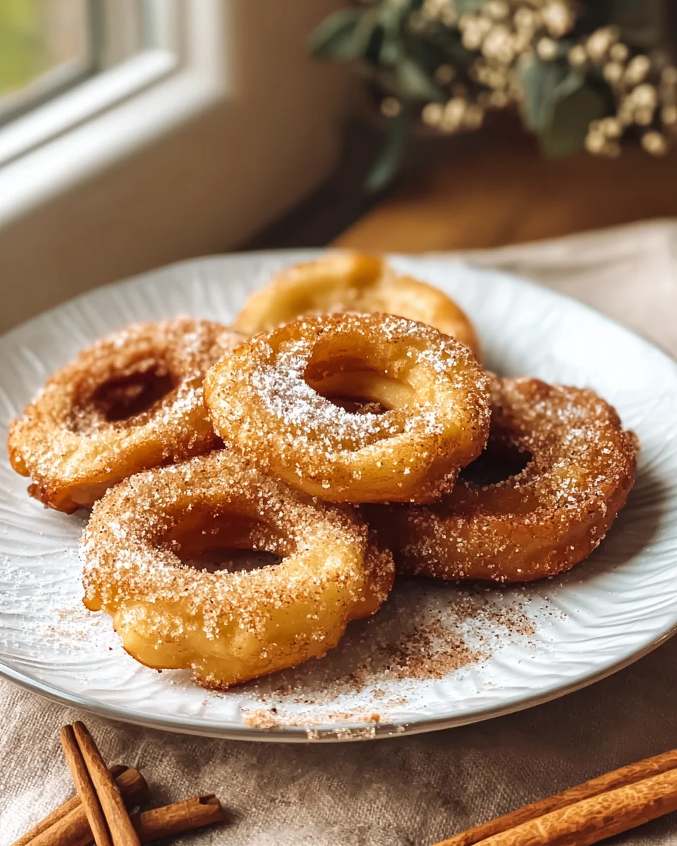 Gebackene Apfelringe aus der Heißluftfritteuse – Gesund & Lecker!