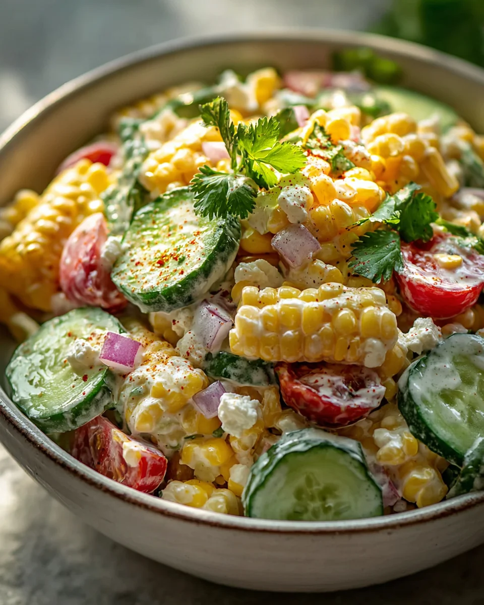 Rezept: Street Corn Cremiger Gurkensalat – Einfach köstlich!