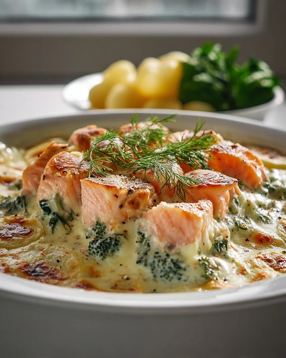 Zarter Lachsauflauf: Cremig, köstlich & einfach zubereitet