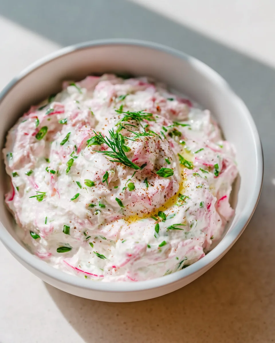 Gesunder Radieschen Tzatziki Dip – Frisch & Lecker!