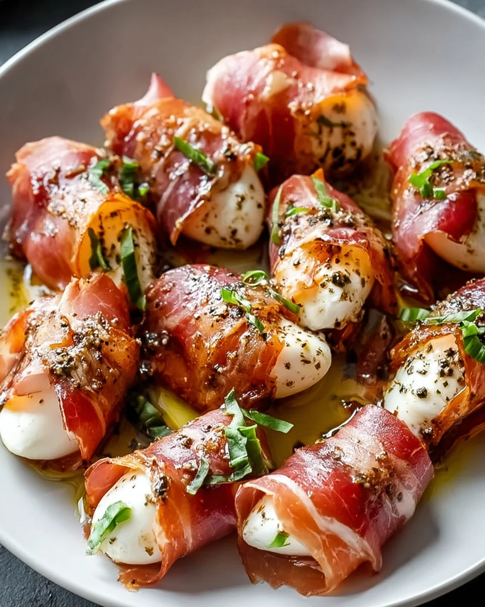 Beef Prosciutto-Wrapped Mozzarella Bites – Perfekter Snack!