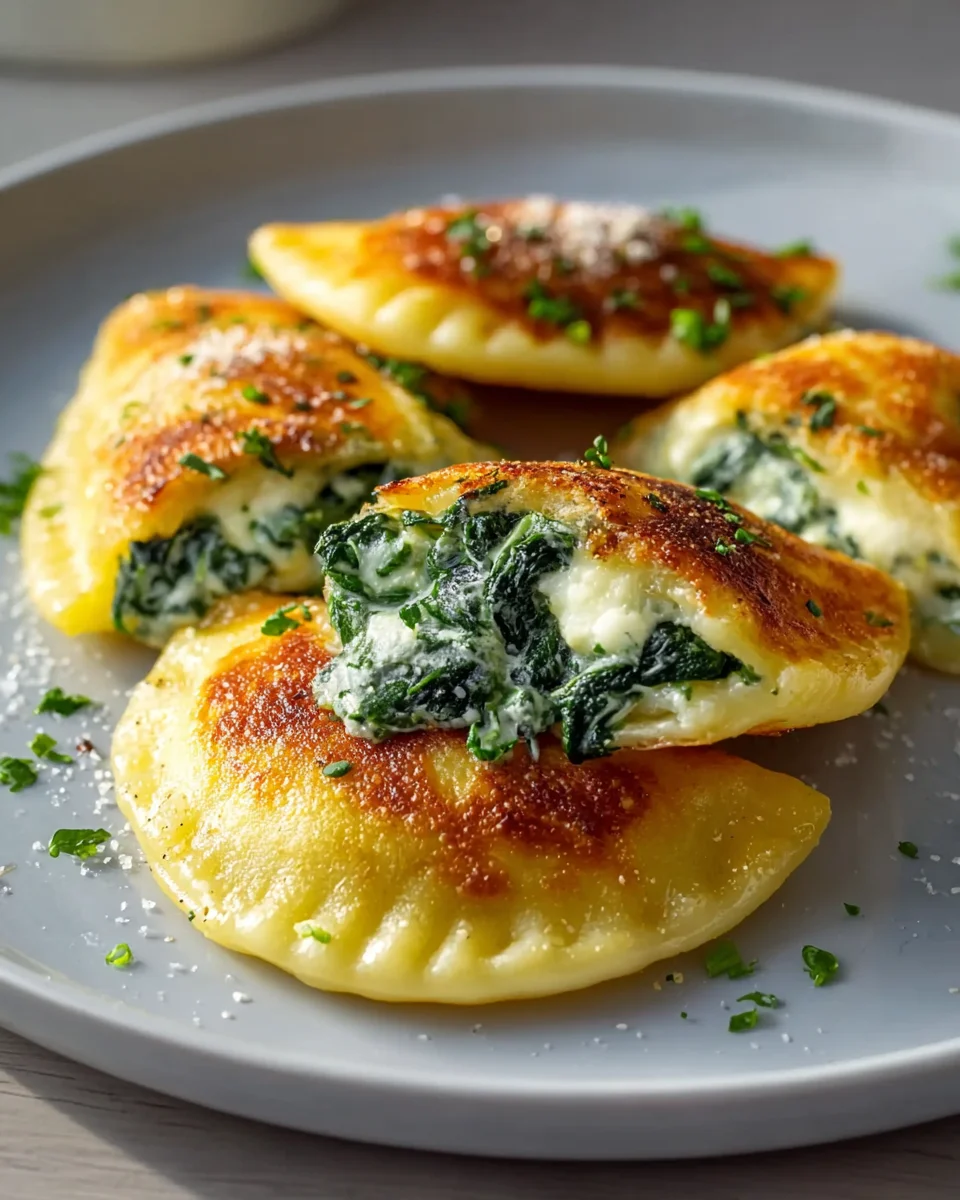 Kartoffeltaschen mit Frischkäse-Spinatfüllung: Lecker & Schnell!