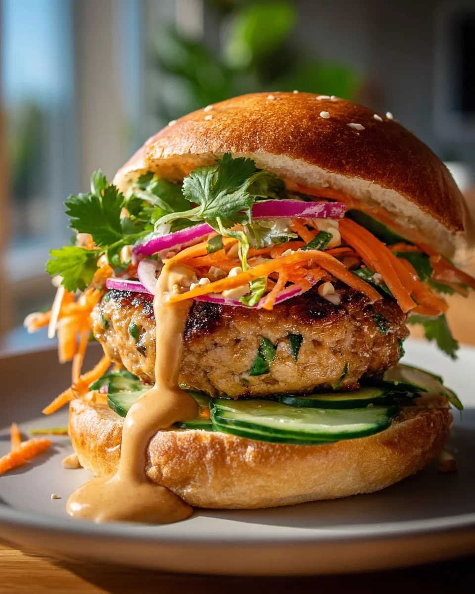 Thai Erdnuss Puten-Burger: Exotisch, schnell & super lecker!