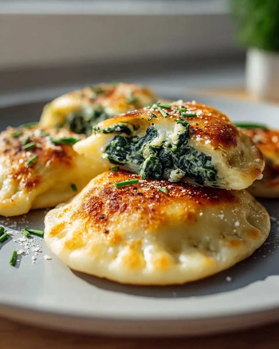 Kartoffeltaschen mit Frischkäse-Spinatfüllung: Lecker & Schnell!