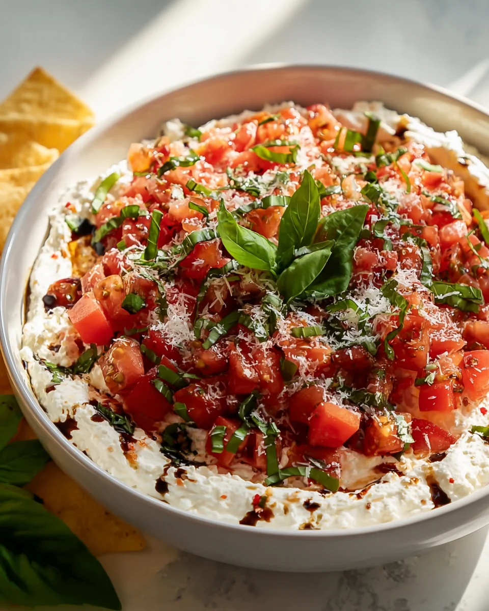 Lebhafter Bruschetta Dip: Aromatischer Appetizer, begeistert Gäste!