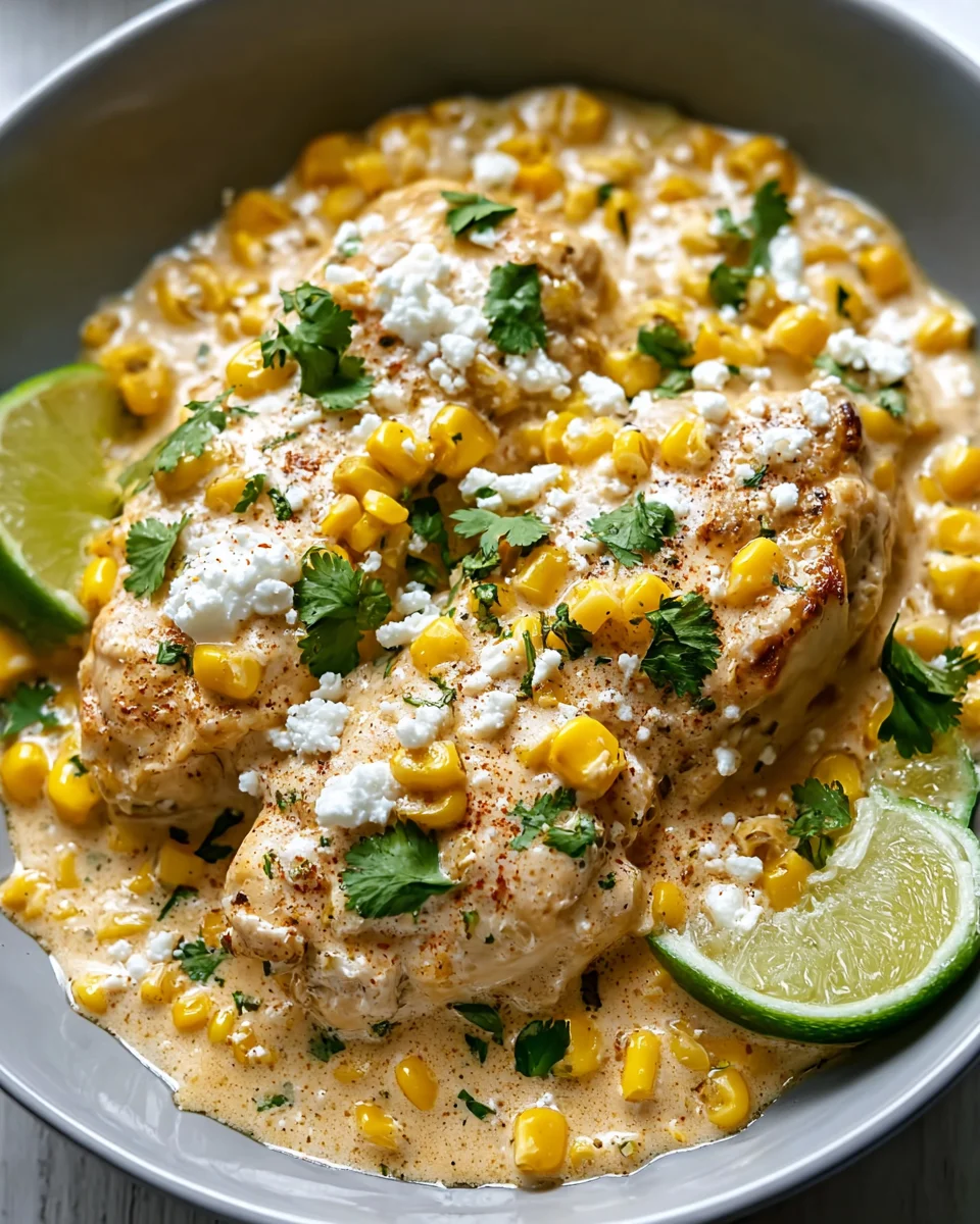Leckeres Slow Cooker Street Corn Chicken Rezept für Genießer
